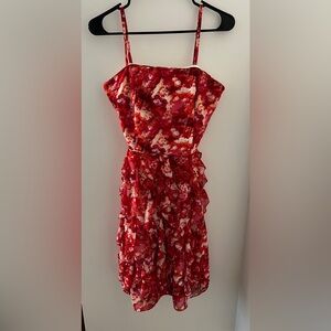 White House Black Market Red Floral Dress